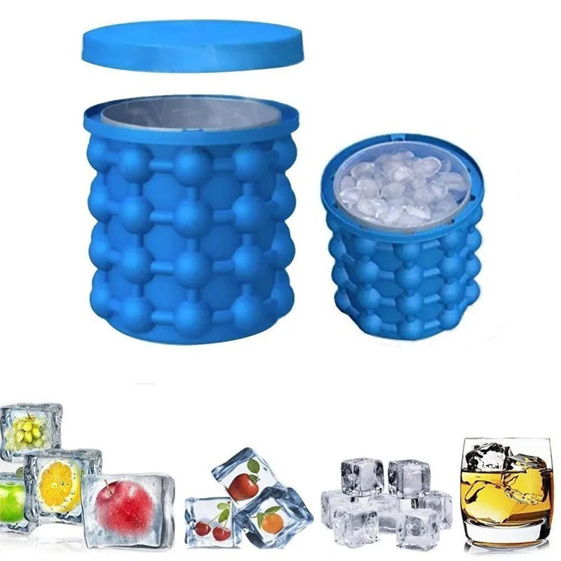 Portable Silicone Ice Cube Maker, Wine Cooler, Beer Cabinet, Space Saving, Kitchen Tools, Drinking Whiskey Freeze